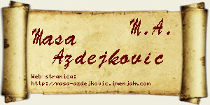 Maša Azdejković vizit kartica